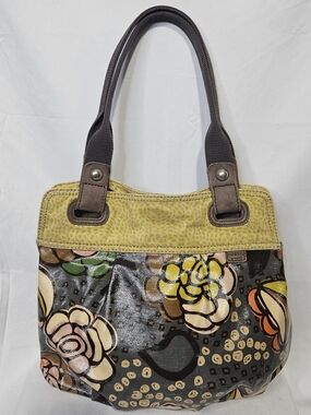 Fossil Key Per Women Handbag Multicolor Floral Pocket Double Handle Shoulder Bag